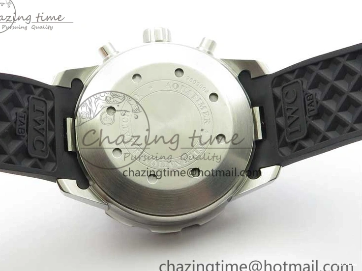 MIROTIME 0327 Aquatimer Chrono IW376702 SS BLS 1:1 Best Edition Black Dial on Black Rubber Strap A WellDesigned 7105